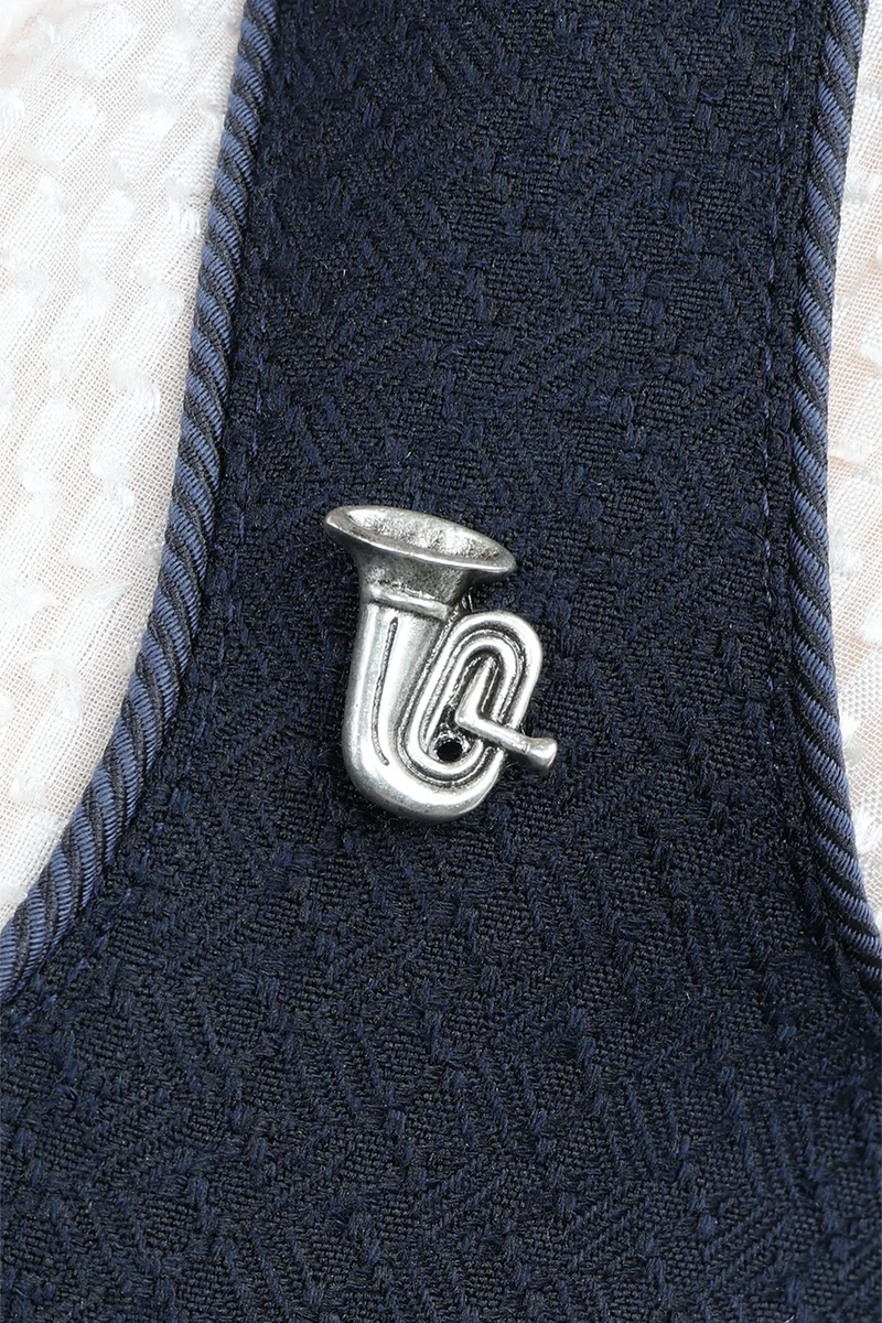 Pin Anstecker in Tubaform - altsilber