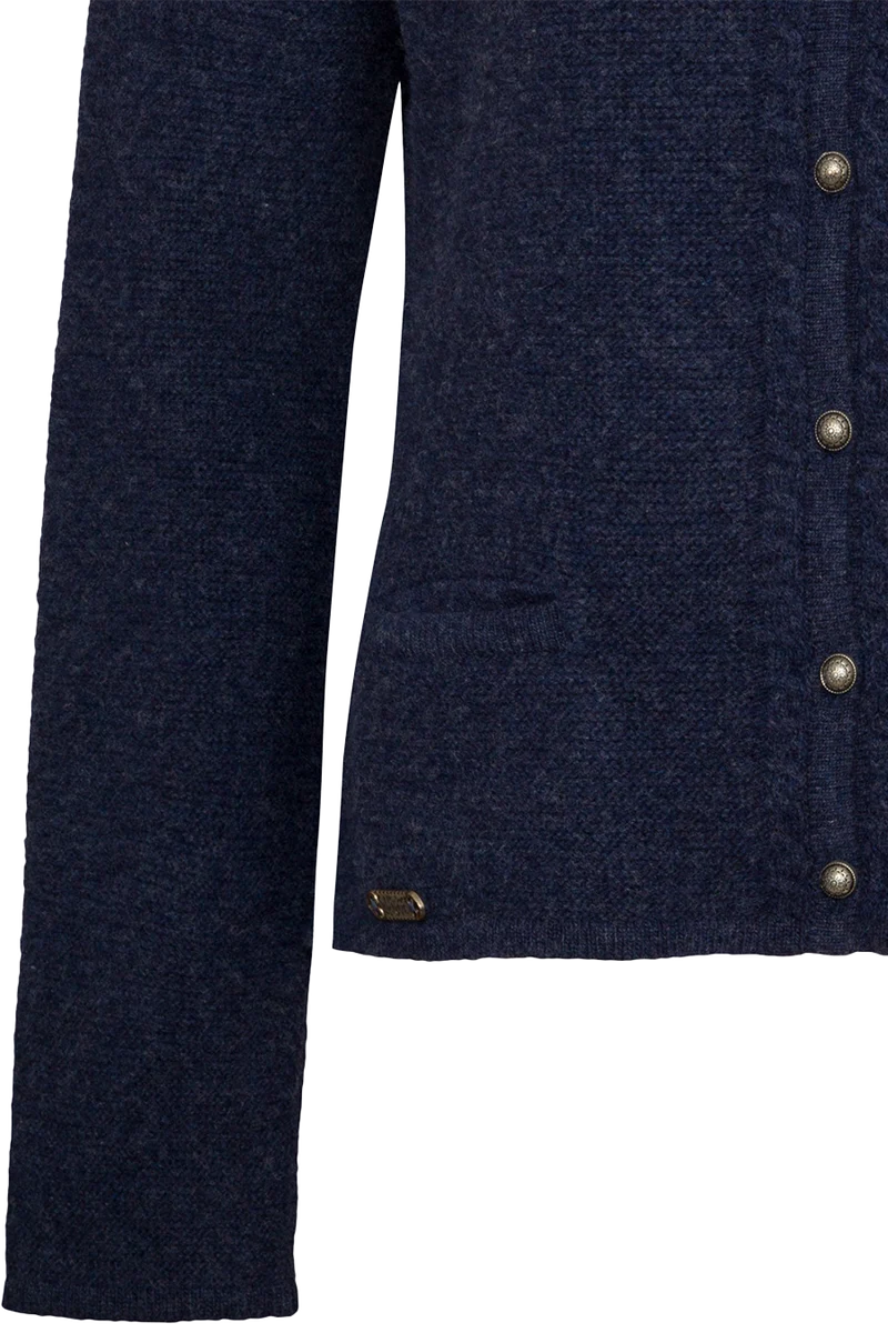 Damen Strickjacke mit Wolle - dunkelblau