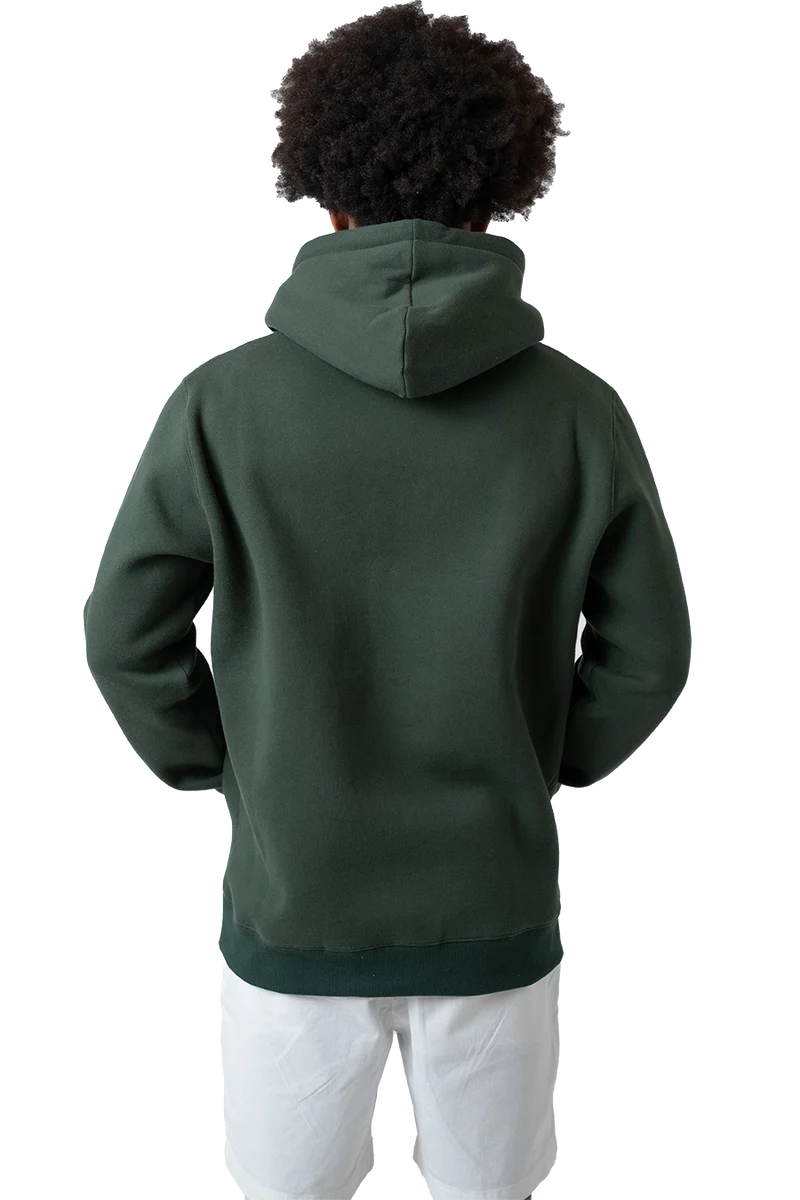 Herren Hoodie mit Edelweiß und Kapuze - dunkelgrün