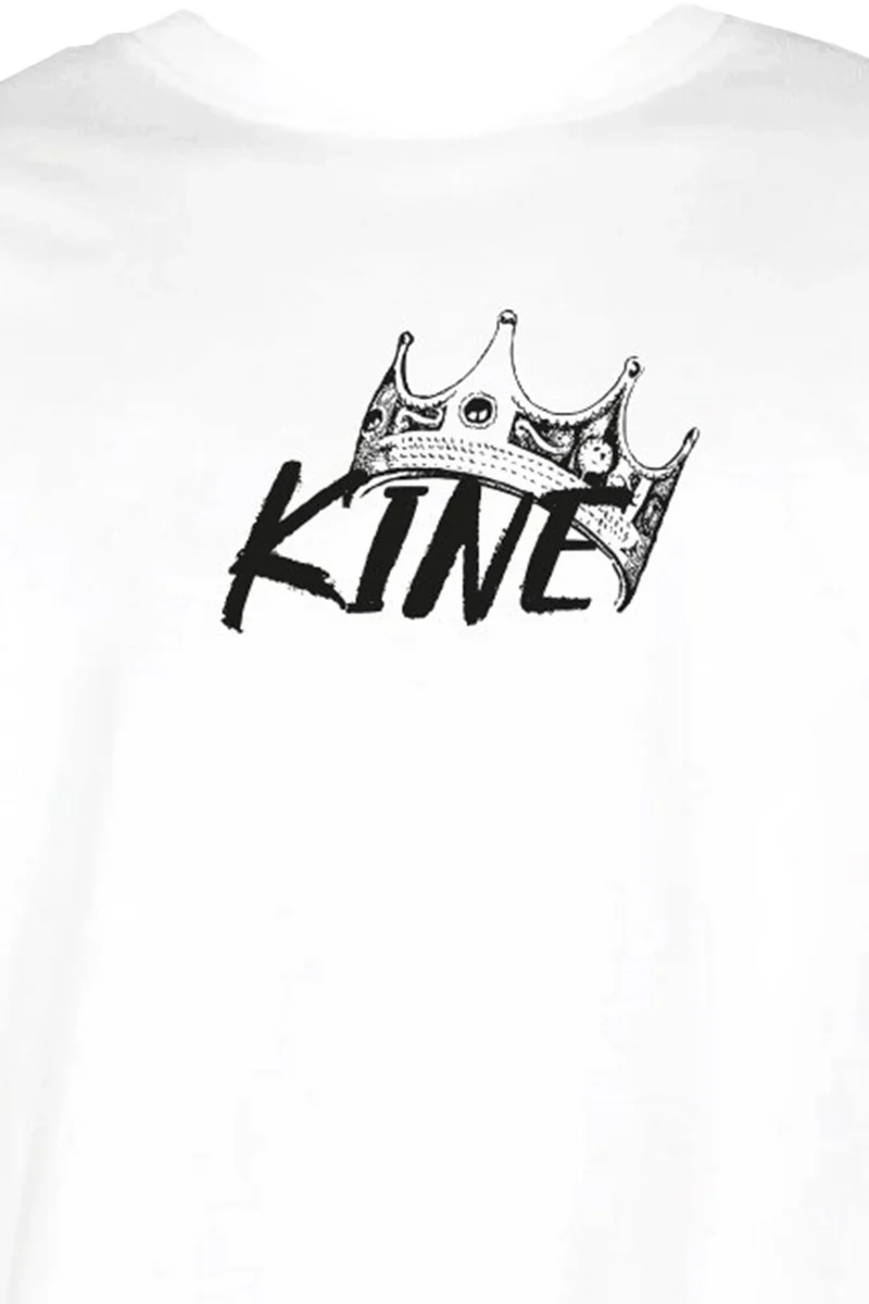 Unisex T-Shirt mit Ludwig II. Vintage-Print - weiss