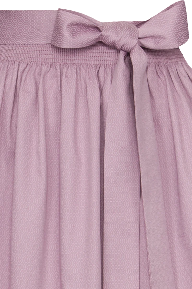 Midi-Dirndlschürze aus Baumwolle mit Muster - mauve