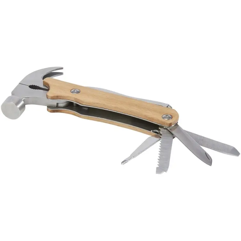 Bear Multitool Hammer: Holzgriff mit 10 Funktionen - Praktisches und vielseitiges Multifunktionswerkzeug