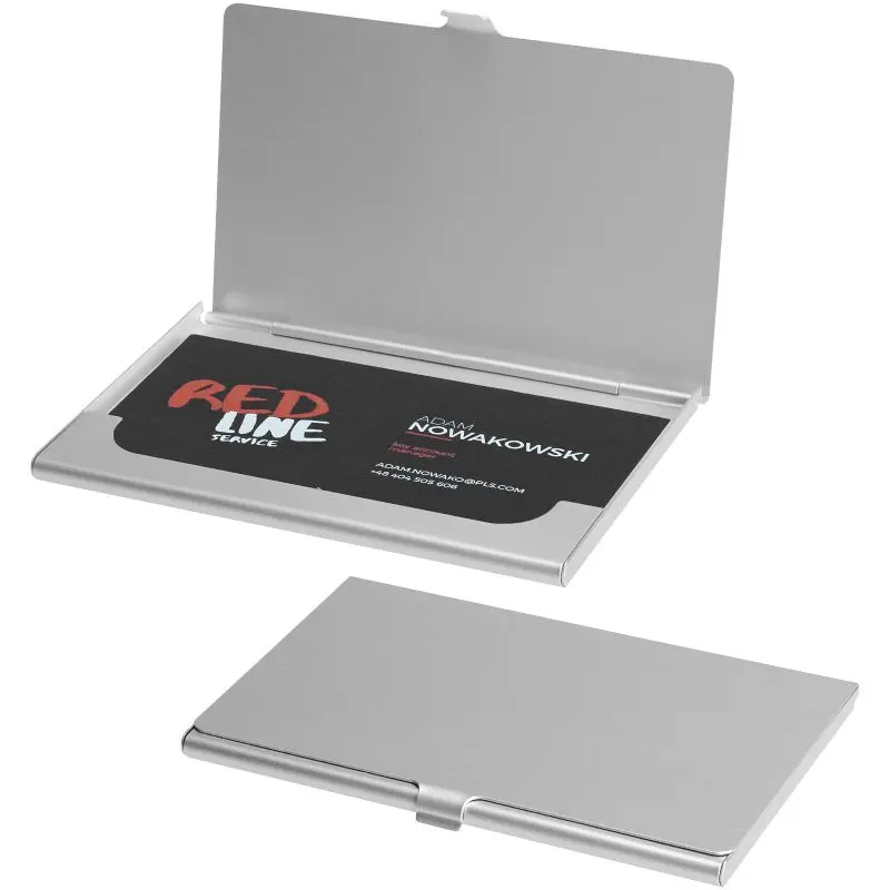 Silver Shanghai Business Card Holder - Sleek, Stylish, Durable, and Compact Metal Case for Cards
