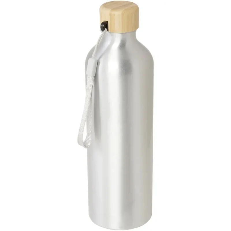 Malpeza 770ml RCS-zertifizierte Wasserflasche aus recyceltem Aluminium - Silber