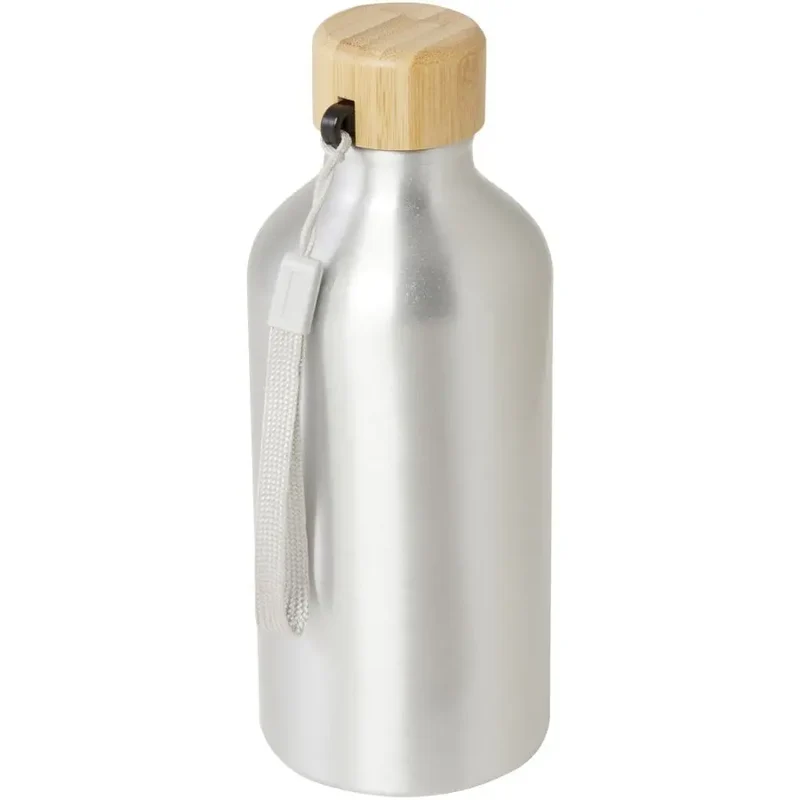 Malpeza 500ml RCS-zertifizierte Wasserflasche aus recyceltem Aluminium - Silber