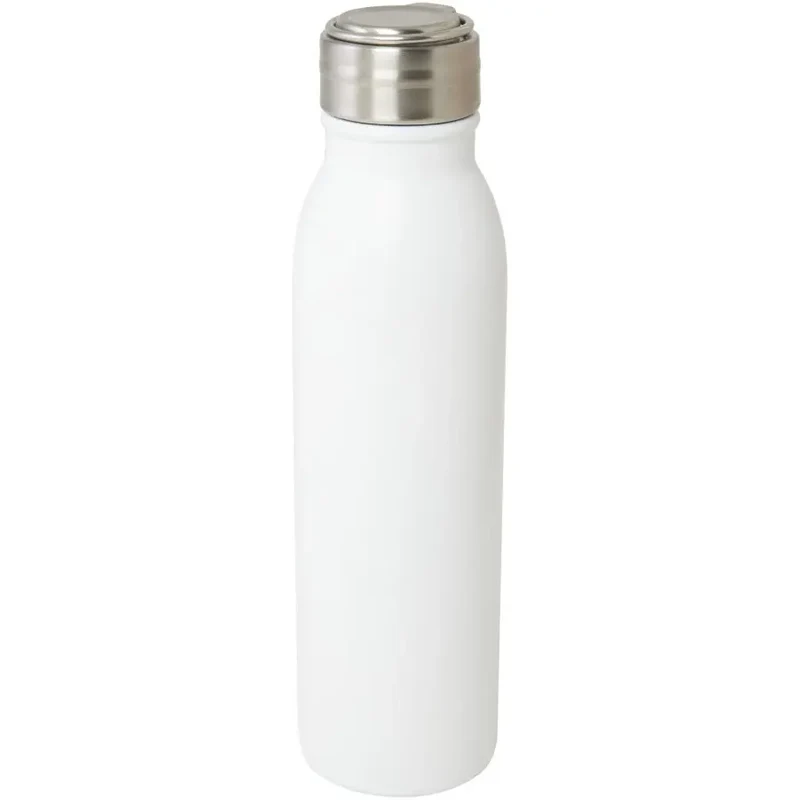 Harper 700ml RCS-zertifizierte Edelstahl-Sportflasche mit Metallschlaufe - Weiß
