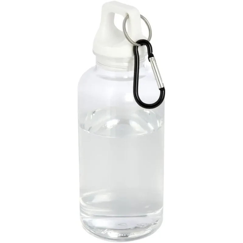 Oregon 400ml RCS-zertifizierte Trinkflasche aus recyceltem Kunststoff mit Karabiner - Weiß