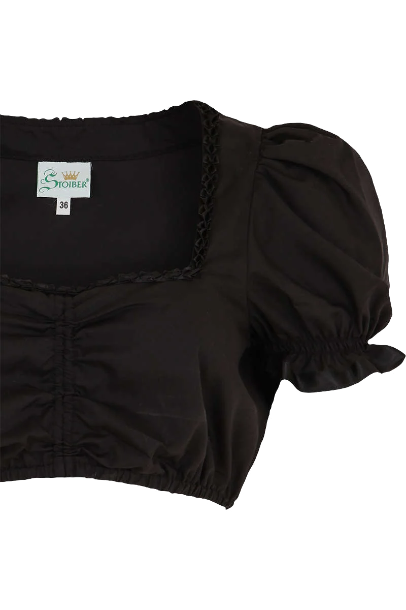 Dirndlbluse mit Froschgoscherl-Bordüre