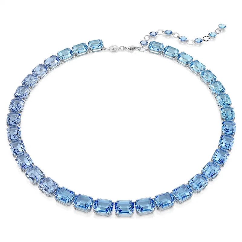 Swarovski Unisex Millenia Tennis‑Halskette Blauer Farbverlauf 5694136