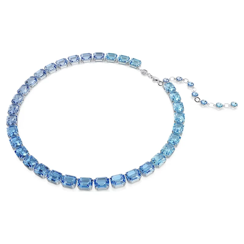 Swarovski Unisex Millenia Tennis‑Halskette Blauer Farbverlauf 5694136