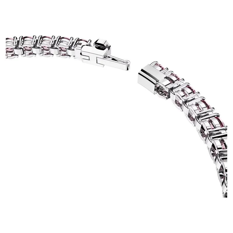 Swarovski Armband Unisex Matrix Tennis „Round‑Cut Pink“ Länge:17,5cm Weiß/Rhodium 5648932