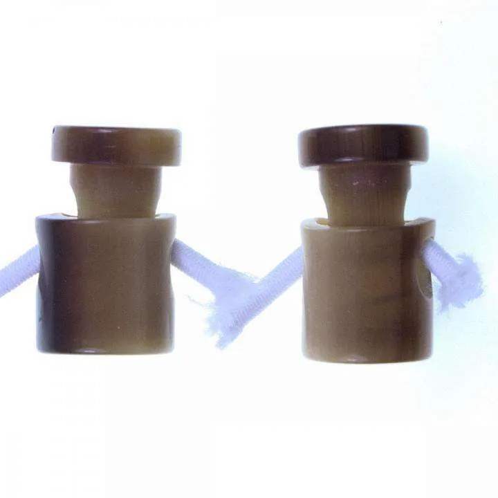 Kordelstopper mit Melierung Rotbraun 25x12 mm – Kunststoff KOST-3