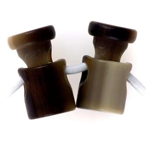 Kordelstopper mit Melierung Braun – Kunststoff KOST-3