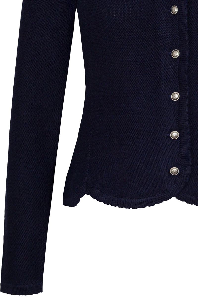 Damen Dirndljacke Strickjacke tailliert - marine