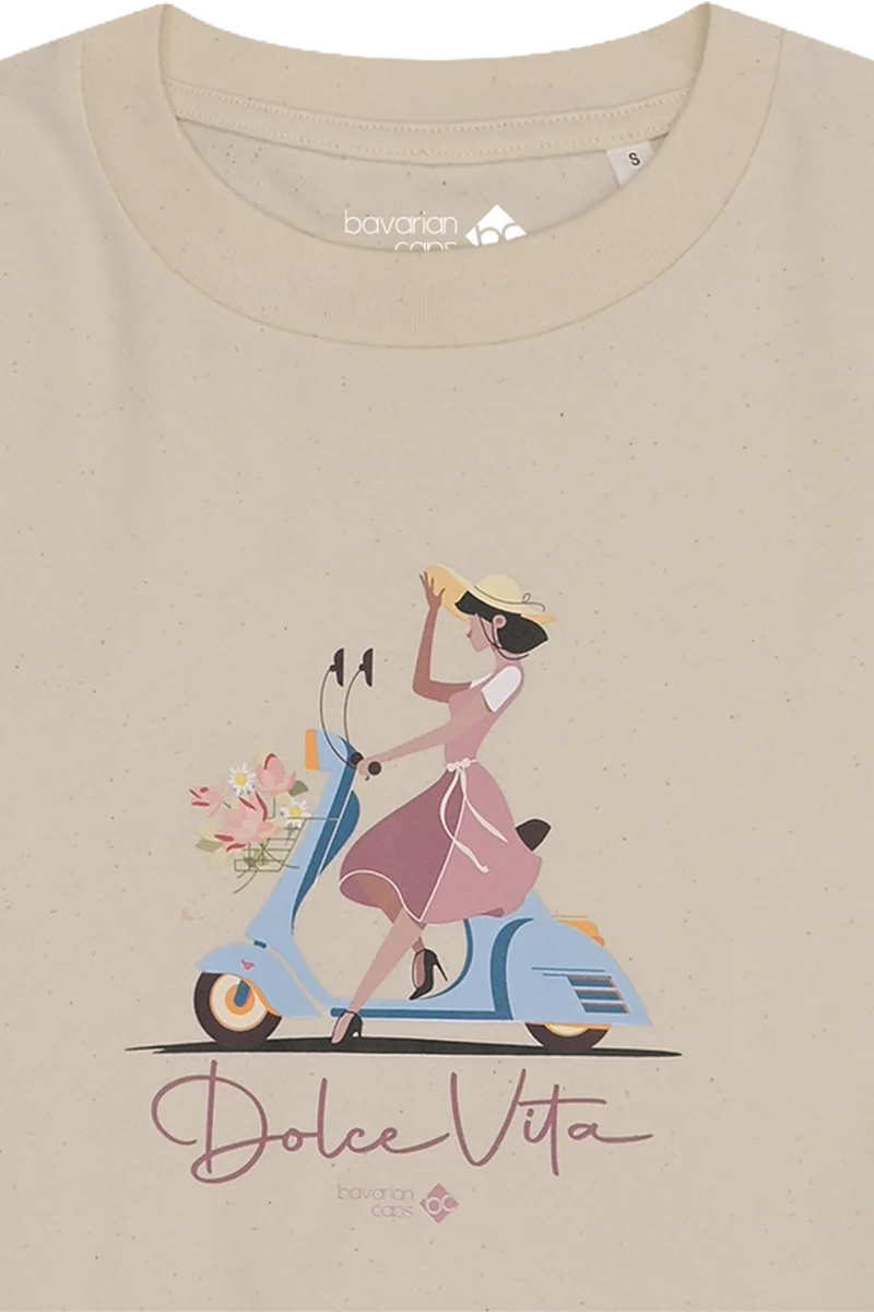 Damen T-Shirt 'DOLCE VITA' mit Rollermotiv
