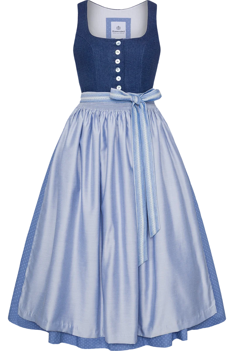 Langes Dirndl mit Leinenmieder