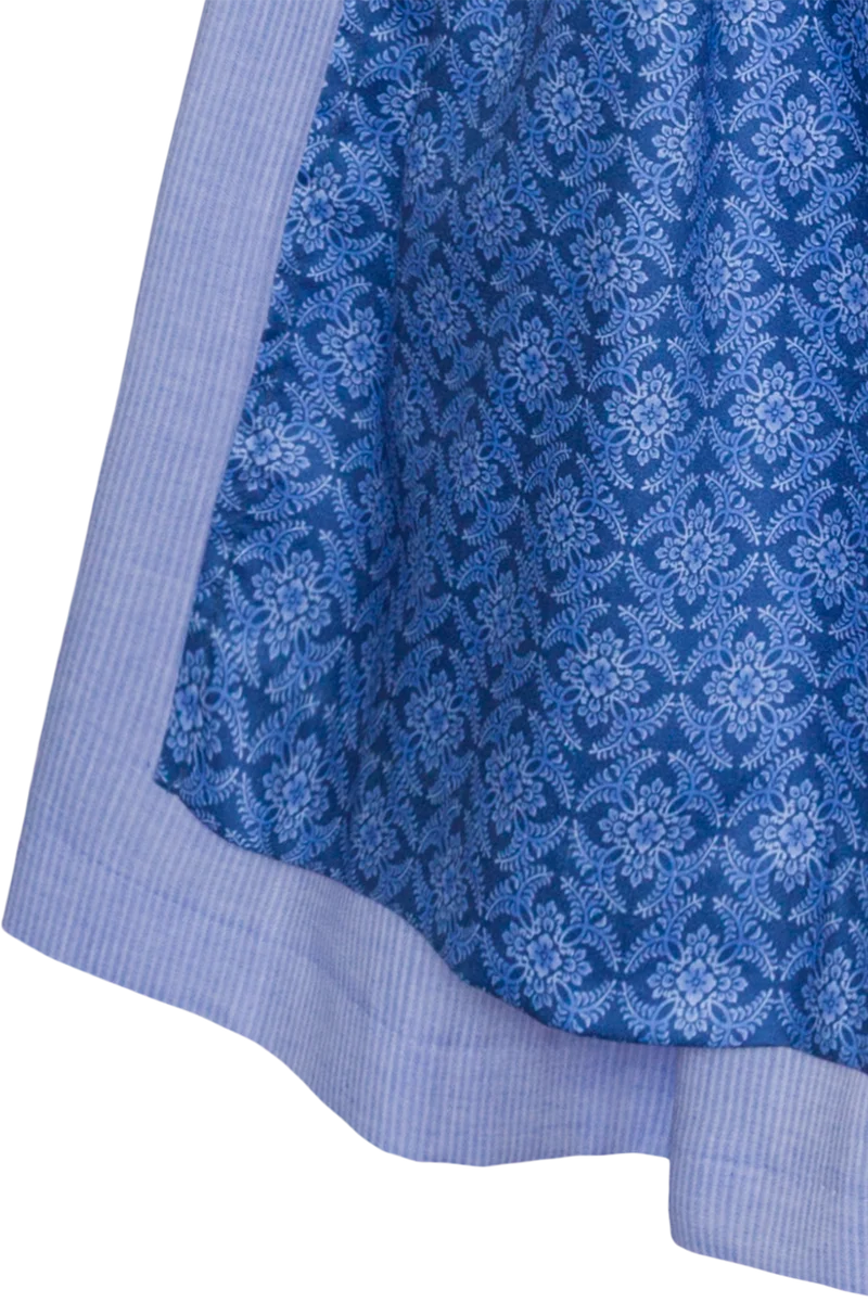 Baumwolldirndl lang gestreift mit floraler Schürze