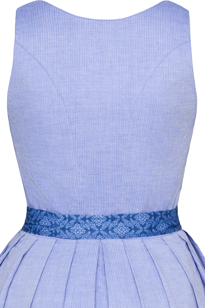 Baumwolldirndl lang gestreift mit floraler Schürze
