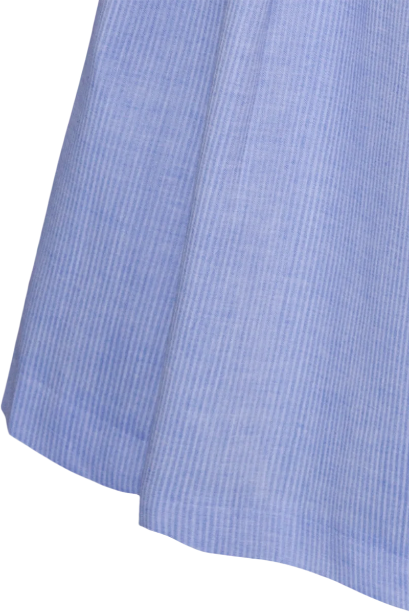 Baumwolldirndl lang gestreift mit floraler Schürze