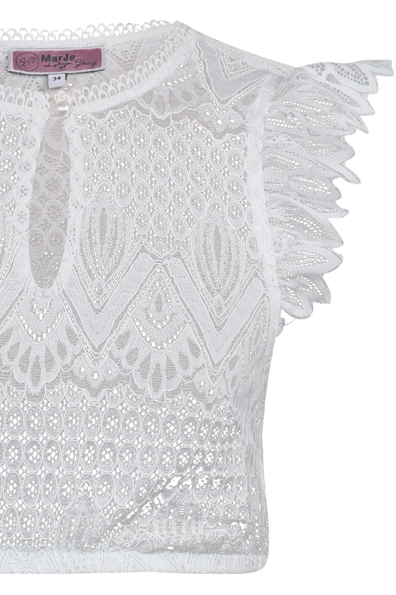 Spitzen-Dirndlbluse elastisch und transparent