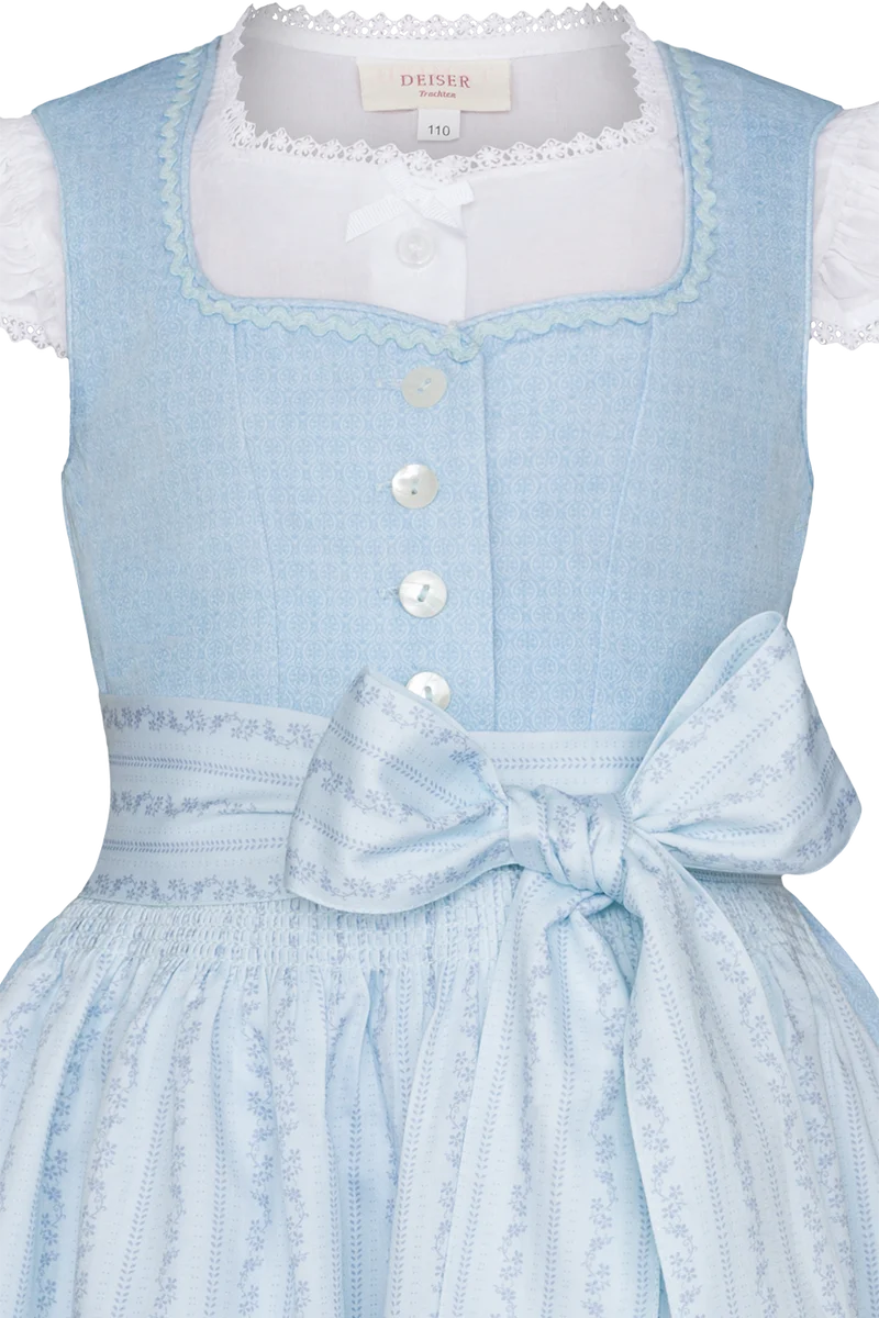 Mädchen Baumwolldirndl mit Bluse