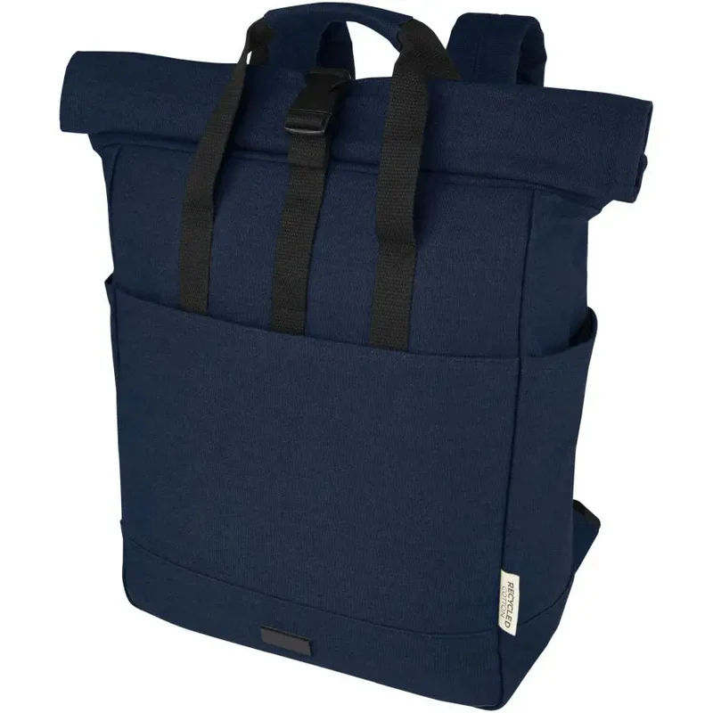 Joey 15 GRS Rolltop Laptop-Rucksack, Recyceltes Canvas – Navy