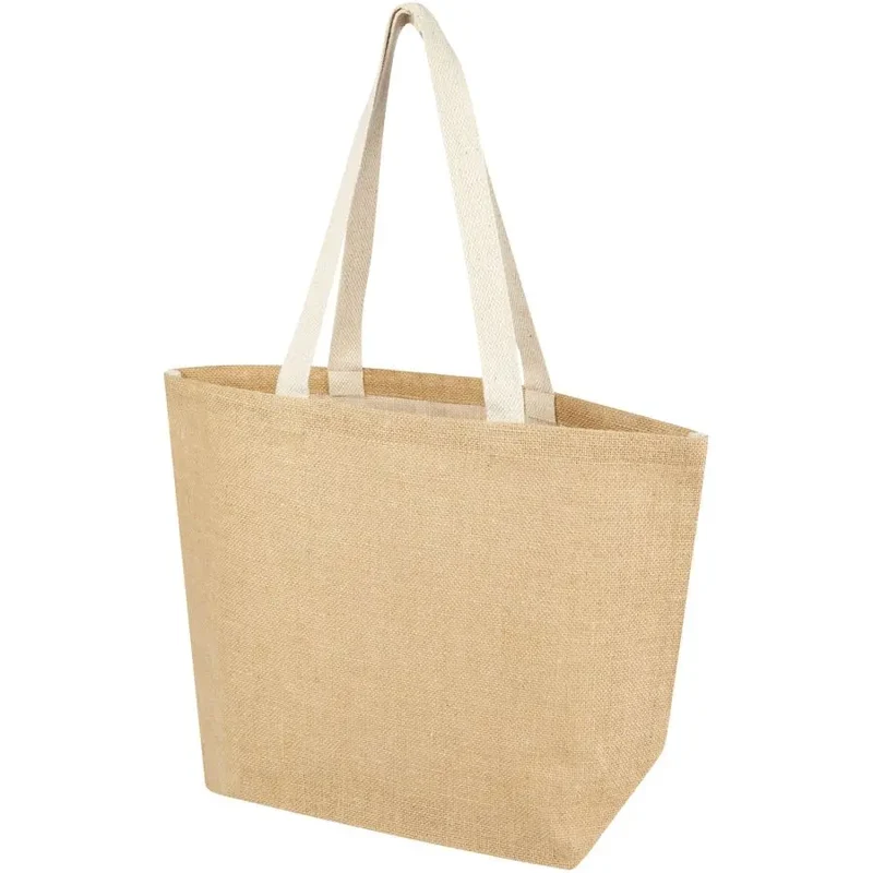 Juta 300 g/m² Jute Einkaufstasche 12 L - natur - weiss