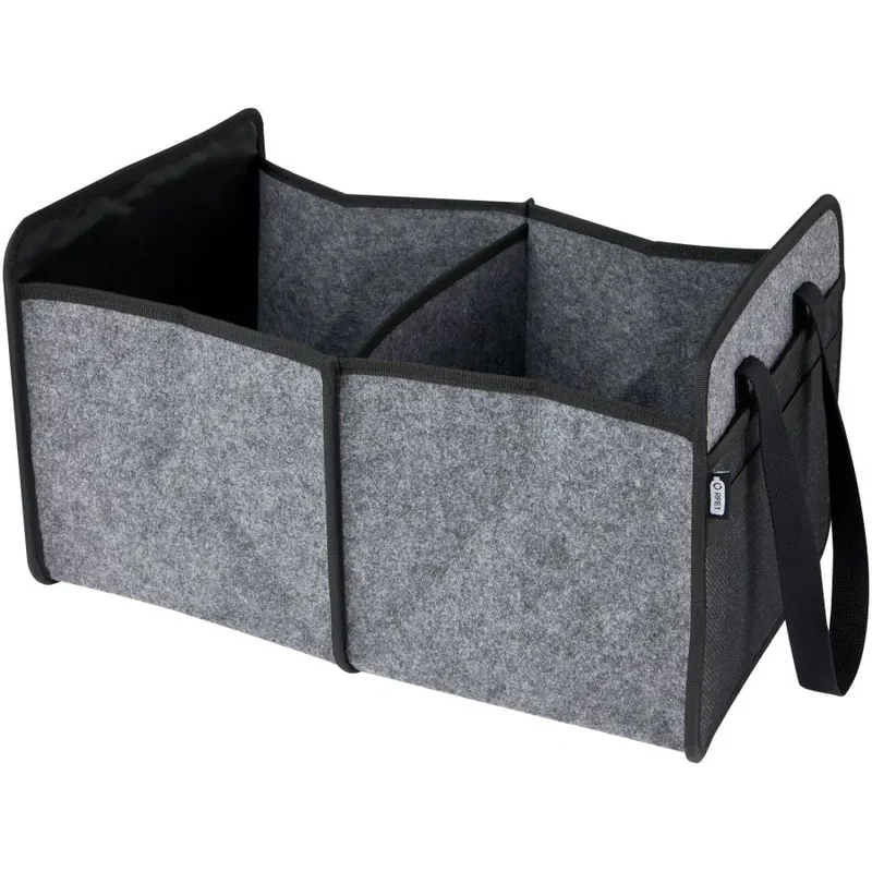 Felta Faltbarer Auto-Organizer aus GRS-Recyclingfilz – Mittelgrau