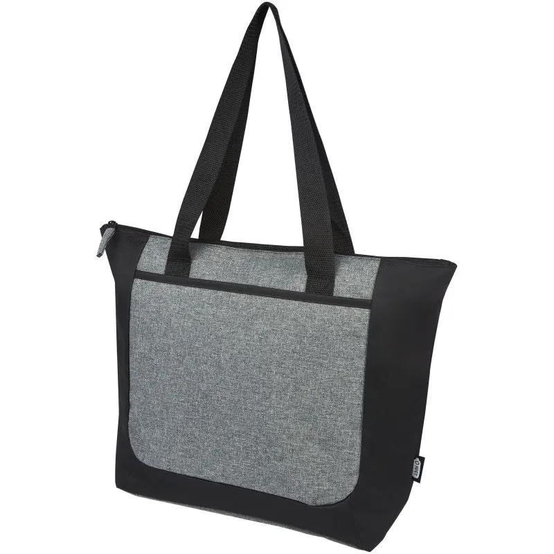 Nachhaltige Reclaim GRS Tragetasche mit Reißverschluss - 15 L Kapazität, Schwarz / Heather Grau