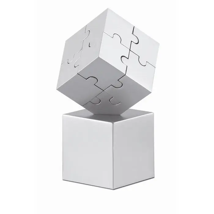 3D-Puzzle KUBZLE - Mattsilber: Faszinierendes Knobelspiel für räumliches Denken