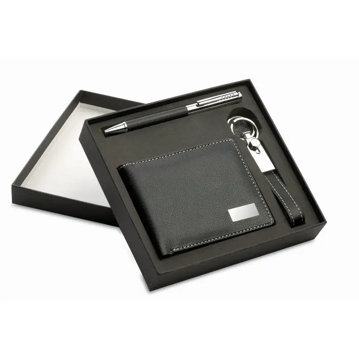 ELEGANCI Geldbörsen-Set in Schwarz - Stilvolles Accessoire-Kit