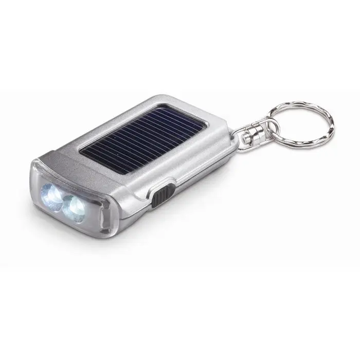 Schlüsselring mit Taschenlampe RINGAL - Mattsilber Praktisches Accessoire für klare Sicht bei Dunkelheit
