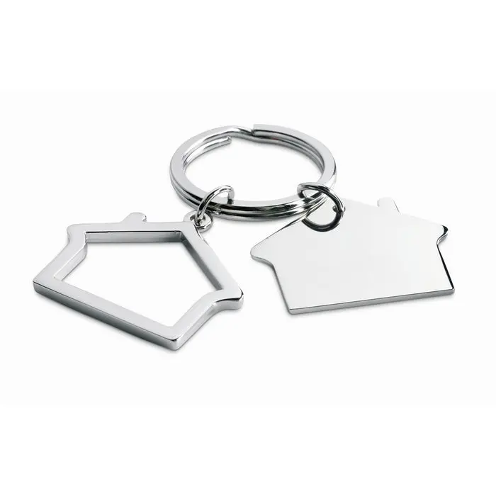 SNIPER Schlüsselanhänger in Hausform – Glänzend Silber, Elegant & Modern