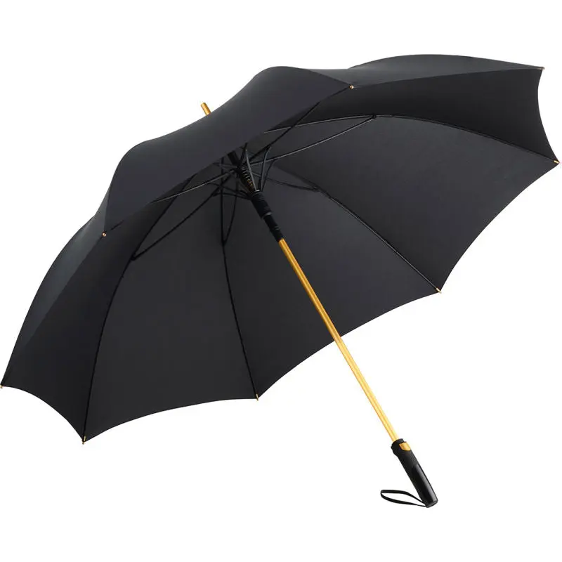 FARE-Precious AC-Alu-Gästeschirm - Schwarz-Gold, Eleganter und Robuster Wetterschutz