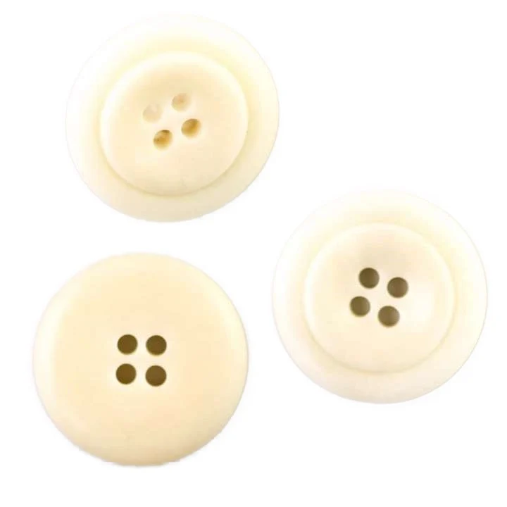 Knopf Creme 4-Loch – Kunststoffknopf KN-54