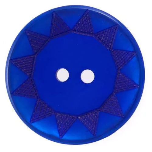 Knopf Sternmuster Blau – Kunststoffknopf KBL-126