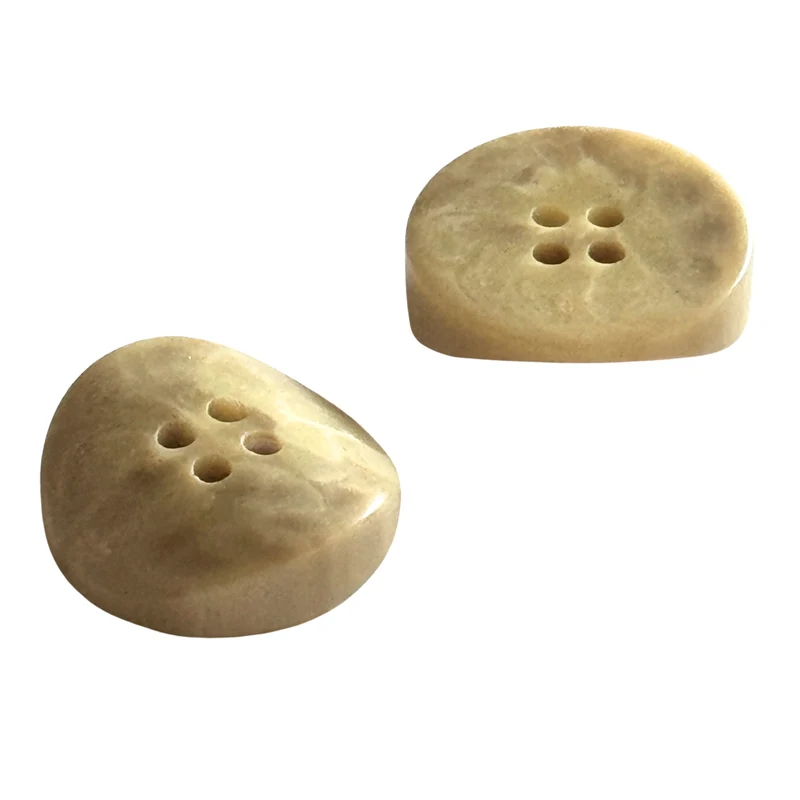 Mantelknopf Marmoriert Beige – Kunststoffknopf KM-33
