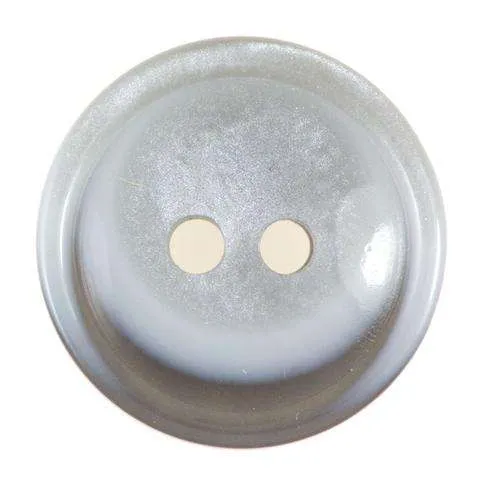 2-Loch Knopf grau mit Rand KG