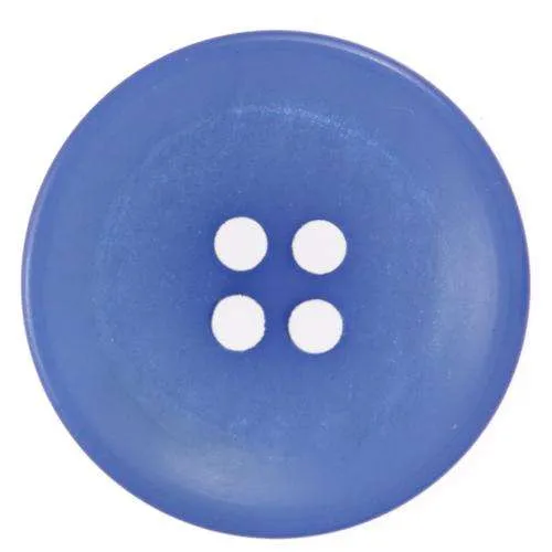 Knopf Glänzend mit mattem Rand Blau – Kunststoffknopf KBL-20