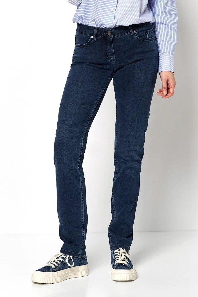 Toni Straight Leg Jeans Blau