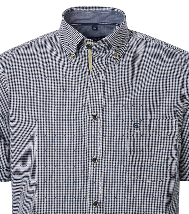 Casa Moda Kurzarm Business Hemd Blau