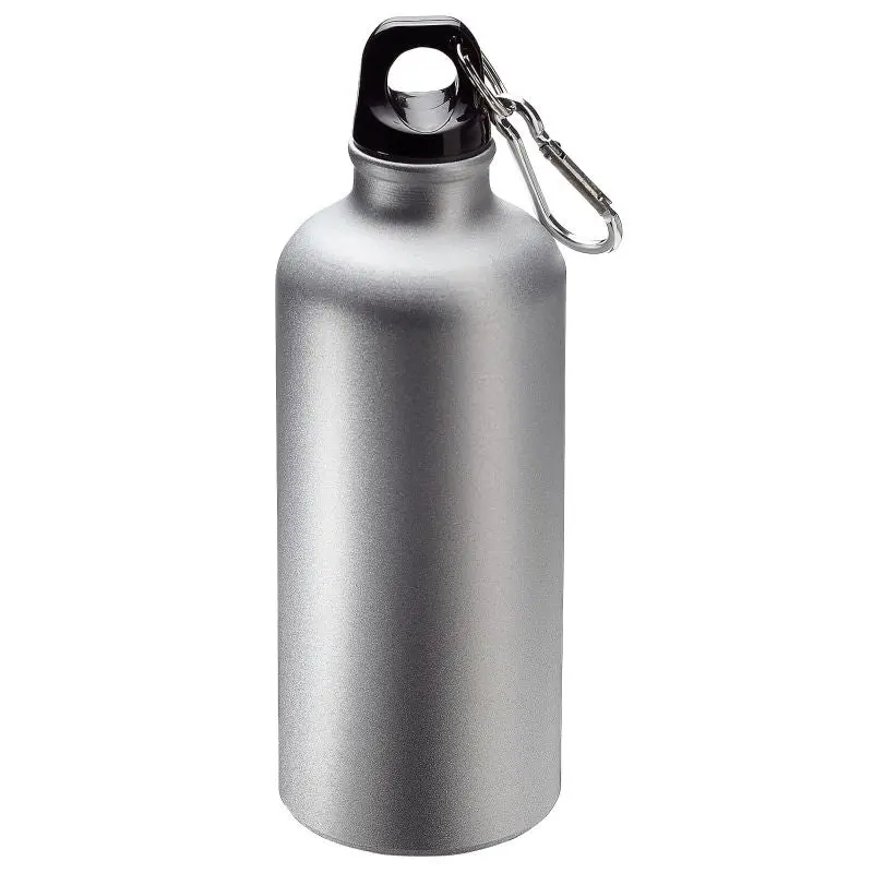 Sporty Mattierte Aluminium-Trinkflasche 600 ml - Silber