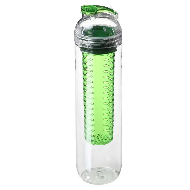 Grüne Transluzente Frutto-Trinkflasche, 0,8l aus Tritan – Leicht & Robust