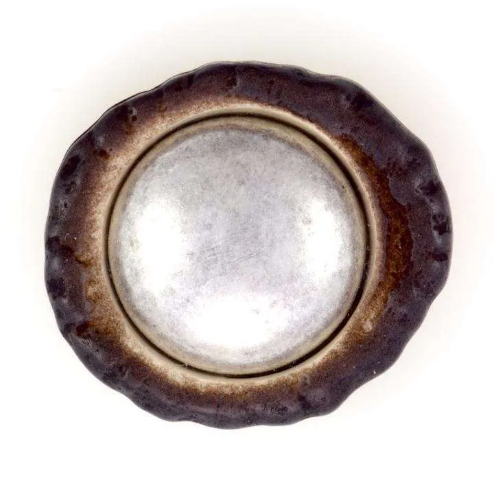 Hornimitatknopf Metalleinsatz Braun Ösenknopf – HK-37