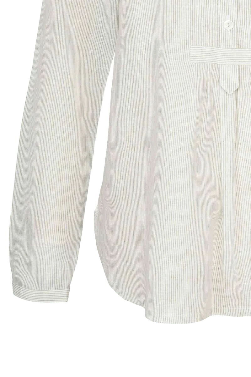 Damen Leinenbluse gestreift