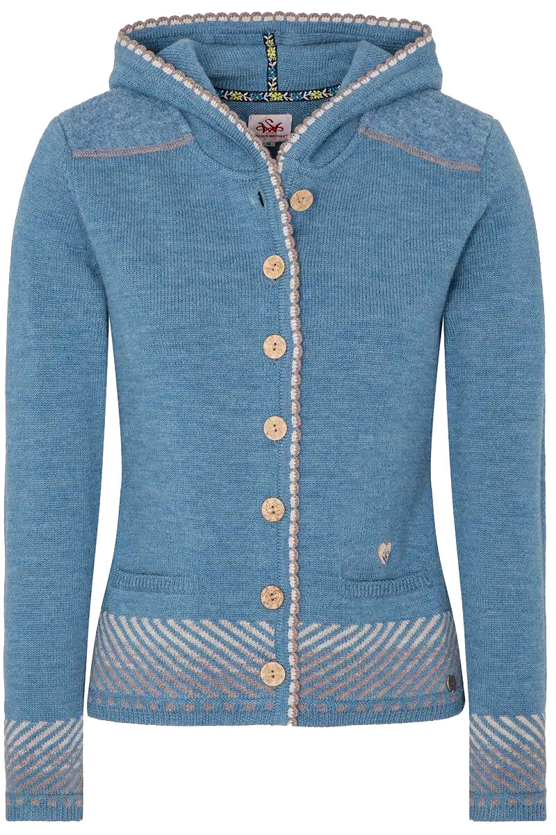 Damen Kapuzen-Strickjacke
