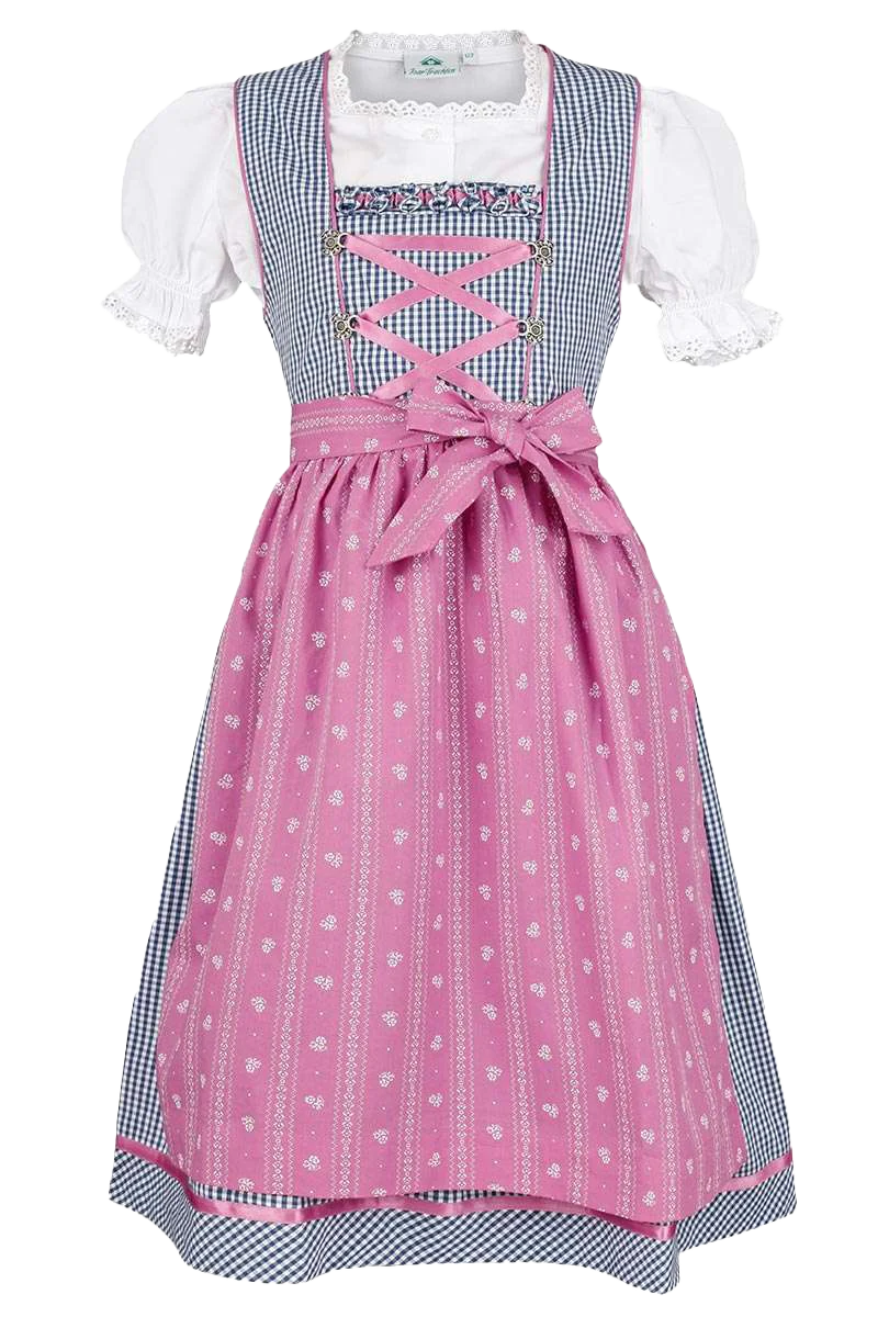 Kariertes Kinderdirndl - marine