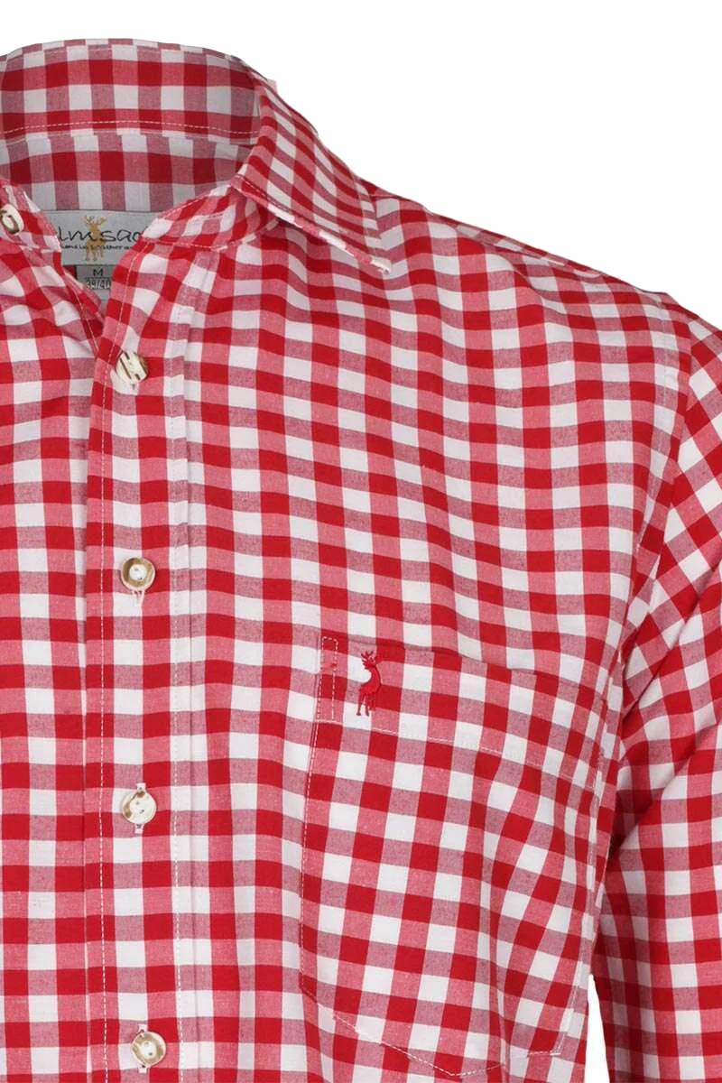 Hemd Slim-Fit Karo - rot