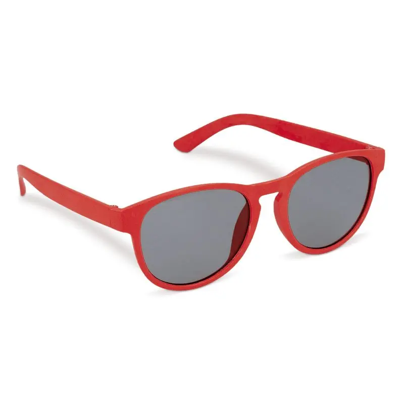 Ökologische Weizenstroh Sonnenbrille UV400 - Strahlend Rot