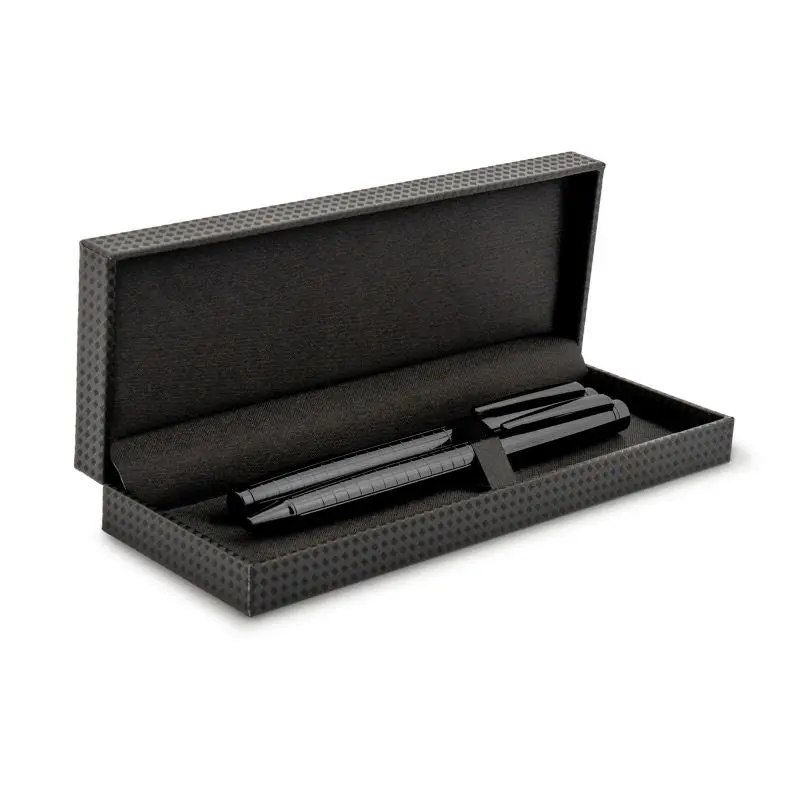 Dallas Kugelschreiber- und Rollerball-Set in Schwarz - Elegantes Schreibduo